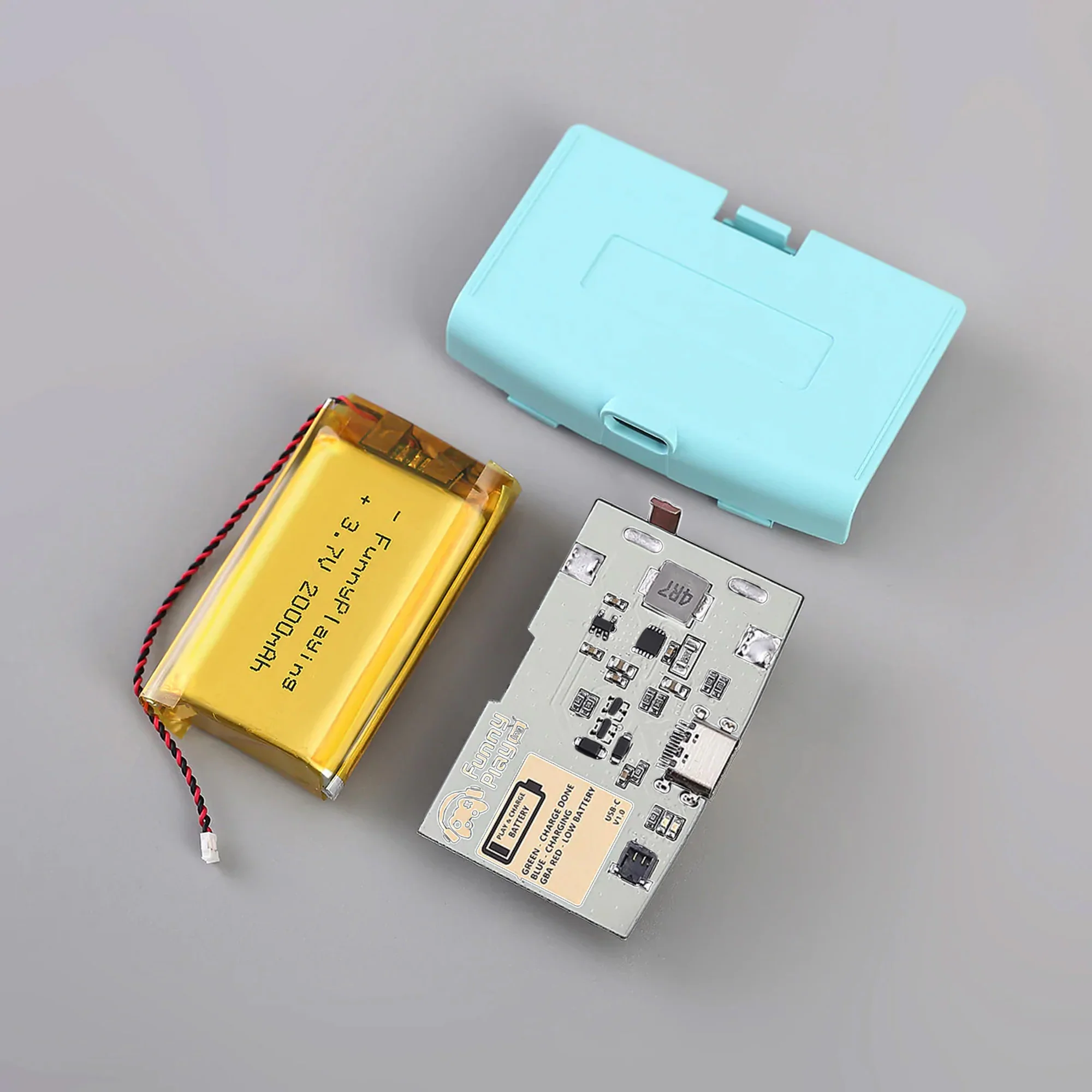 FunnyPlaying Game Boy Advance (White PCB) USB-C Rechargeable Battery Mod - Image 10