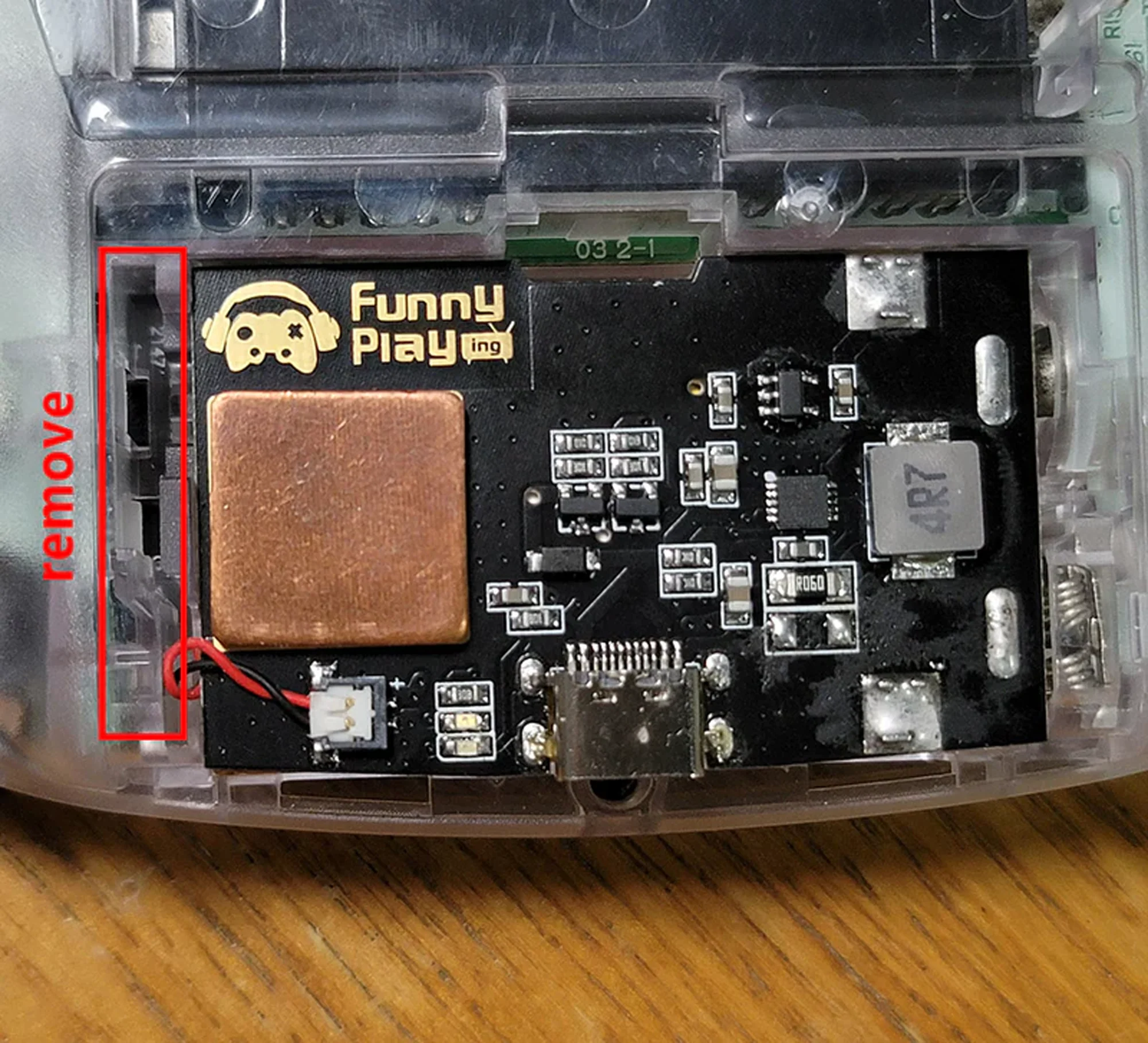 FunnyPlaying Game Boy Advance (White PCB) USB-C Rechargeable Battery Mod - Image 4