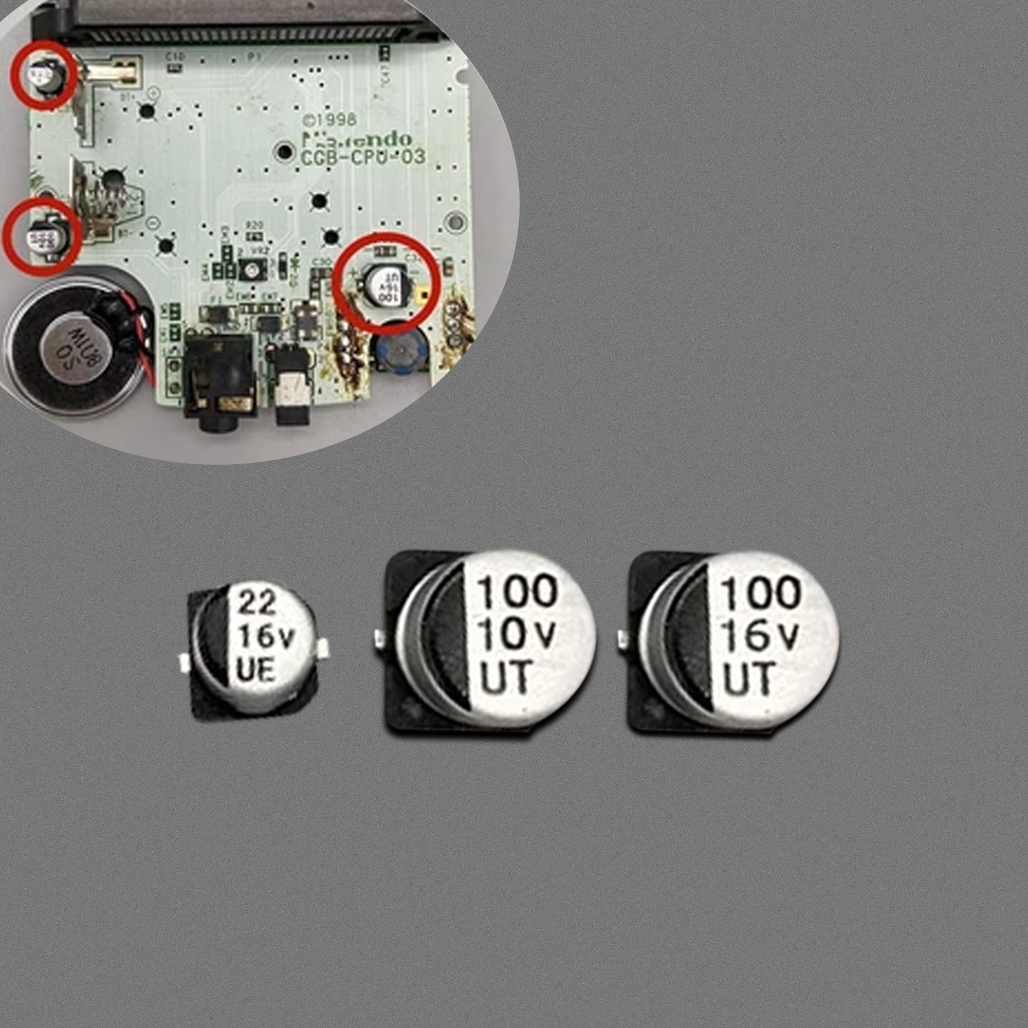 Game Boy Color Capacitor Replacement Set