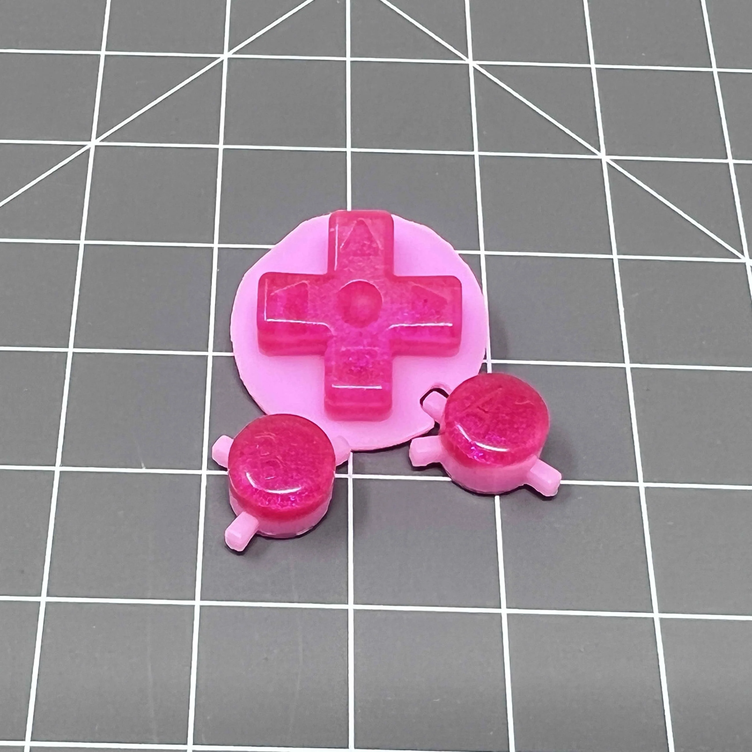 Game Boy Color Custom Raspberry Candy Buttons