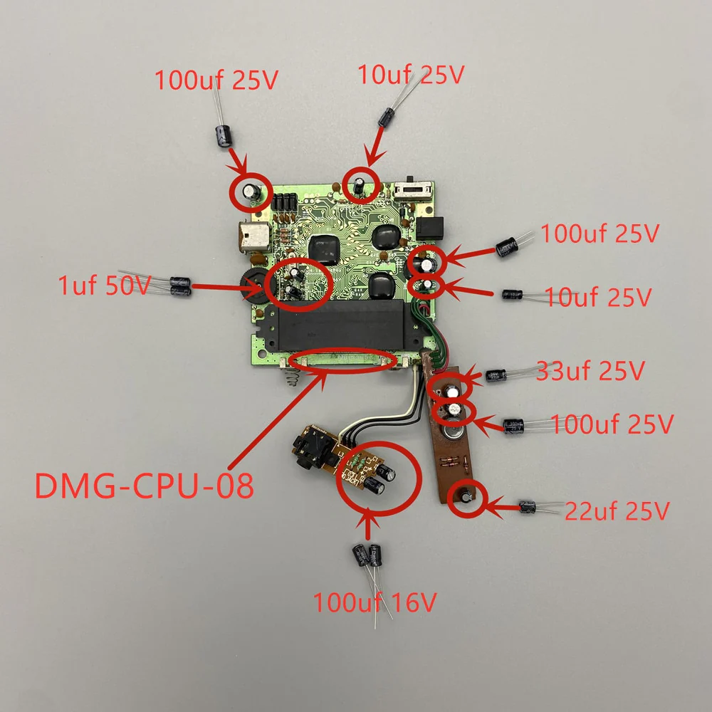 Game Boy DMG Capacitor Replacement Set - Image 2