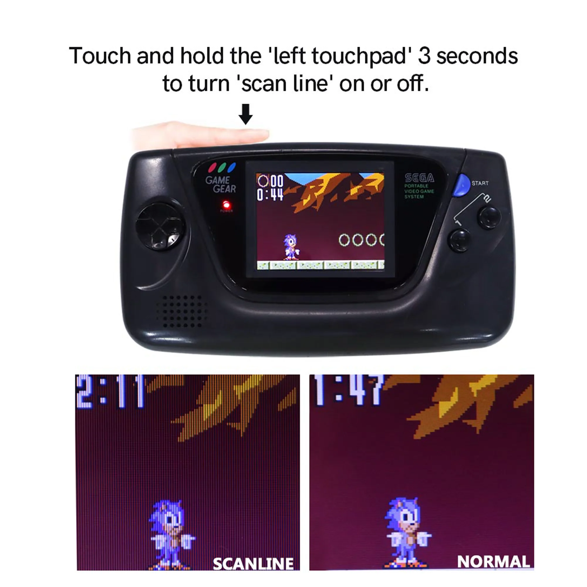 Game Gear Backlight Kit with Touch Sensor - Hispeedido - Image 3