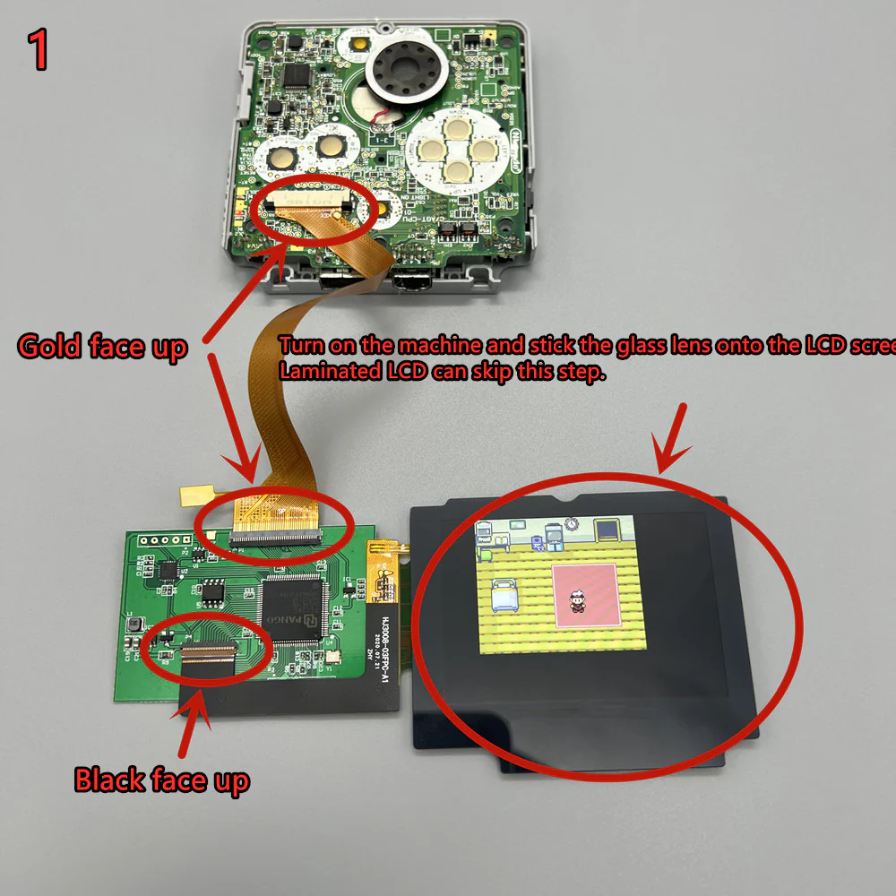 GBA SP Game Boy Advance SP Drop In Backlight Kit with Colored Lens Options - Image 14