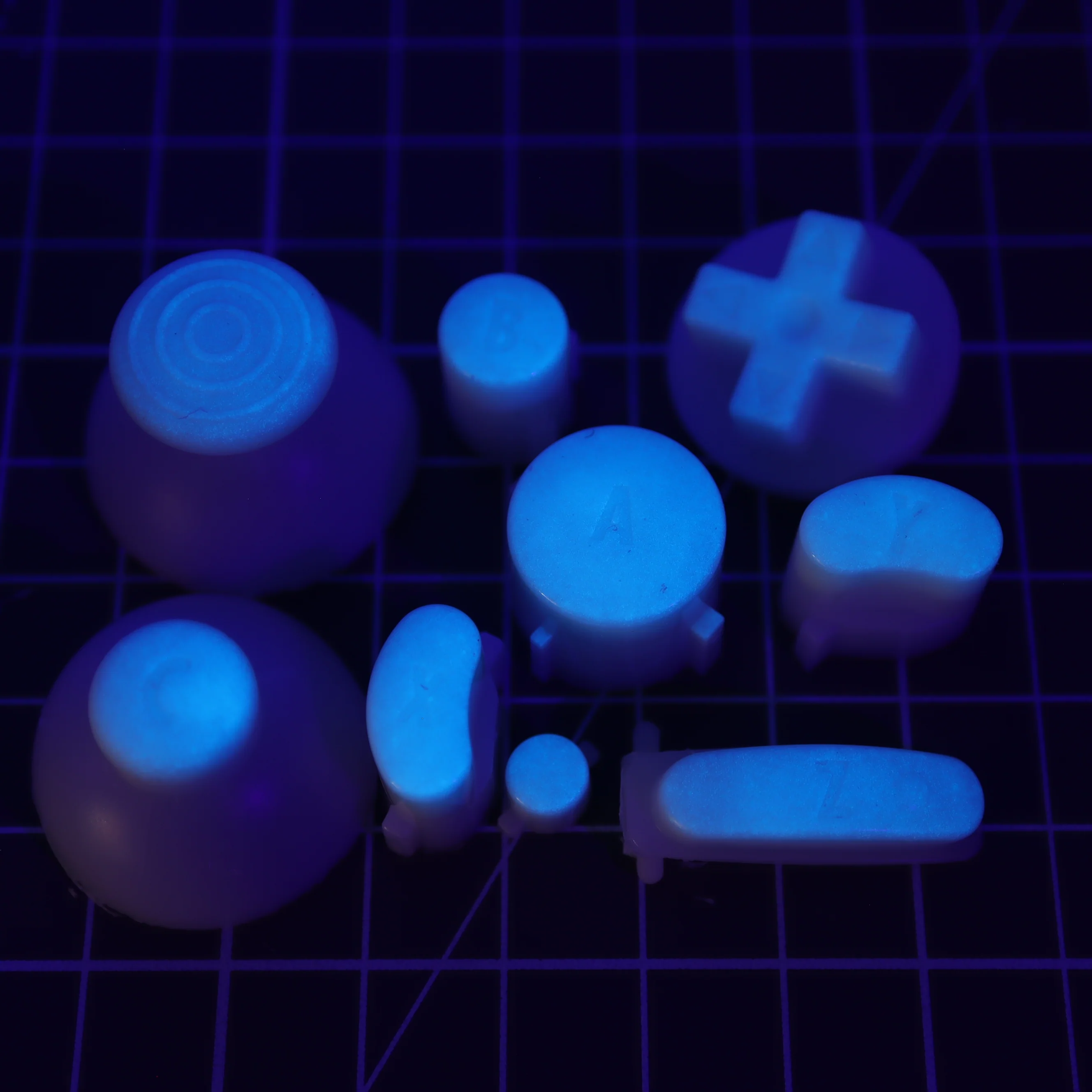 Lab Fifteen GameCube Custom Buttons Glow Blue - Image 2