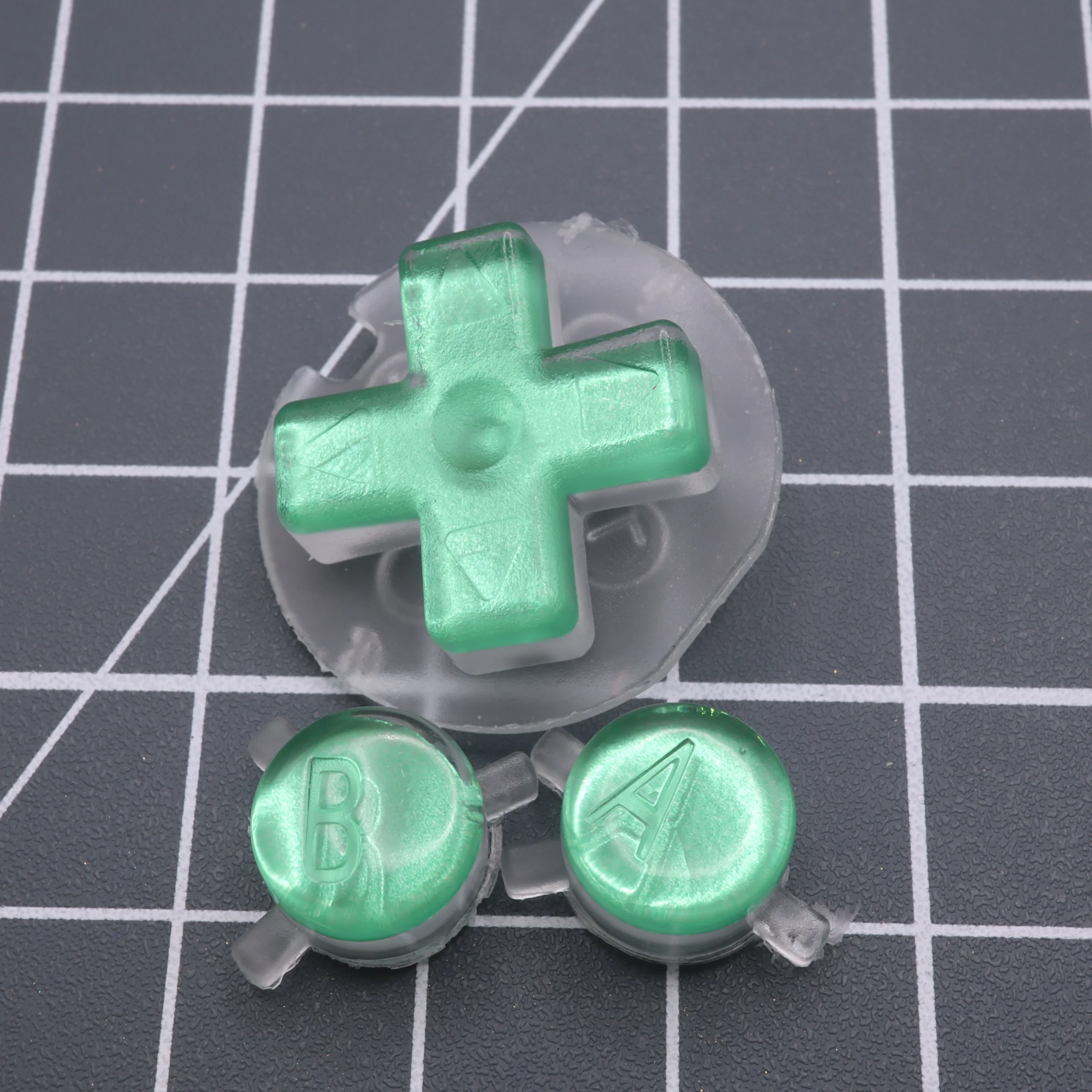 Game Boy Color Custom Chrome Green Buttons