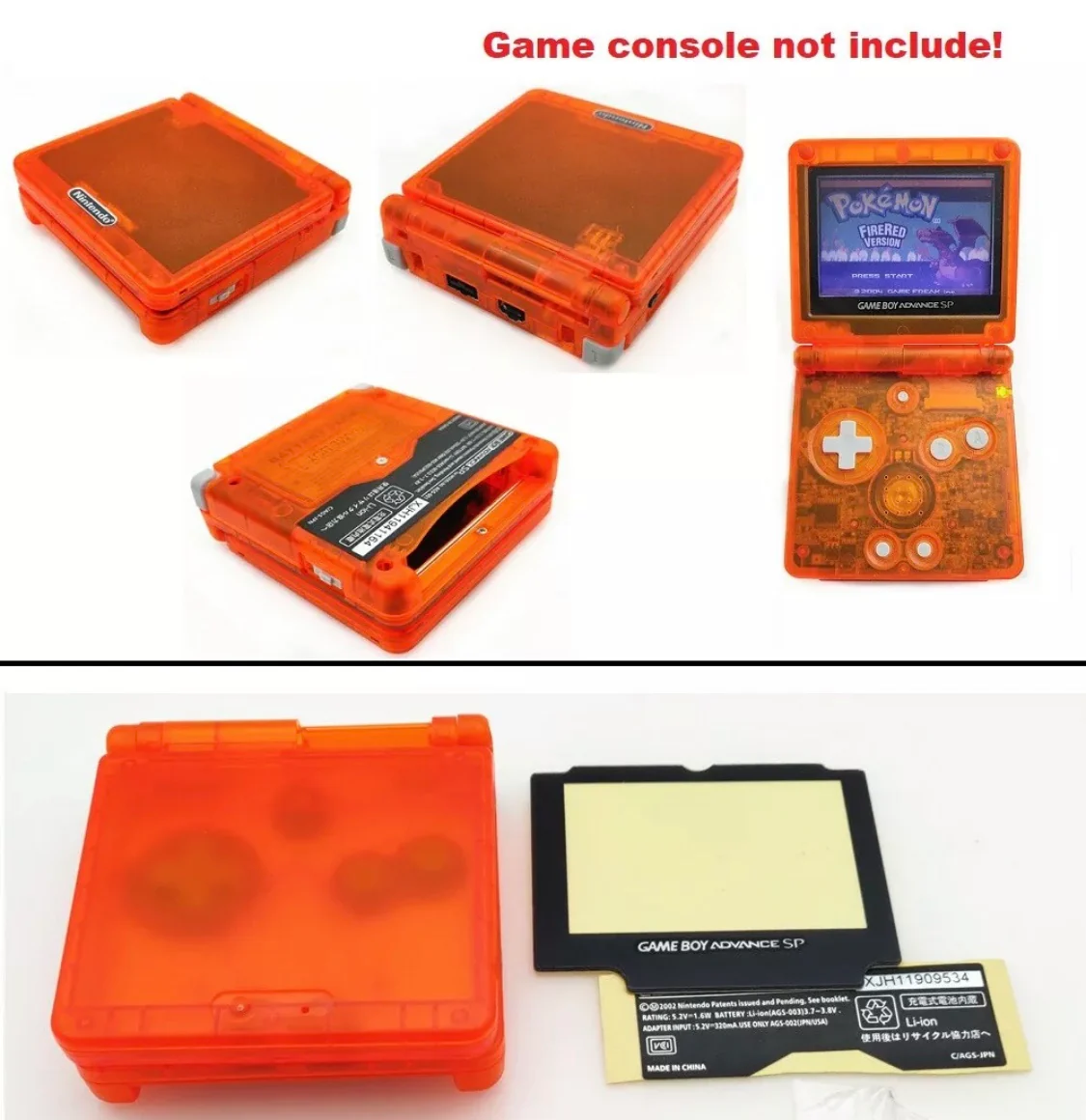 Nintendo Game Boy Advance SP Clear Housing/Shell - Image 5