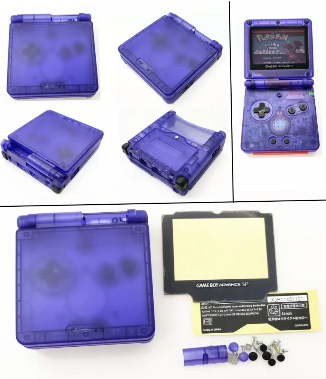 Nintendo Game Boy Advance SP Clear Housing/Shell - Image 8